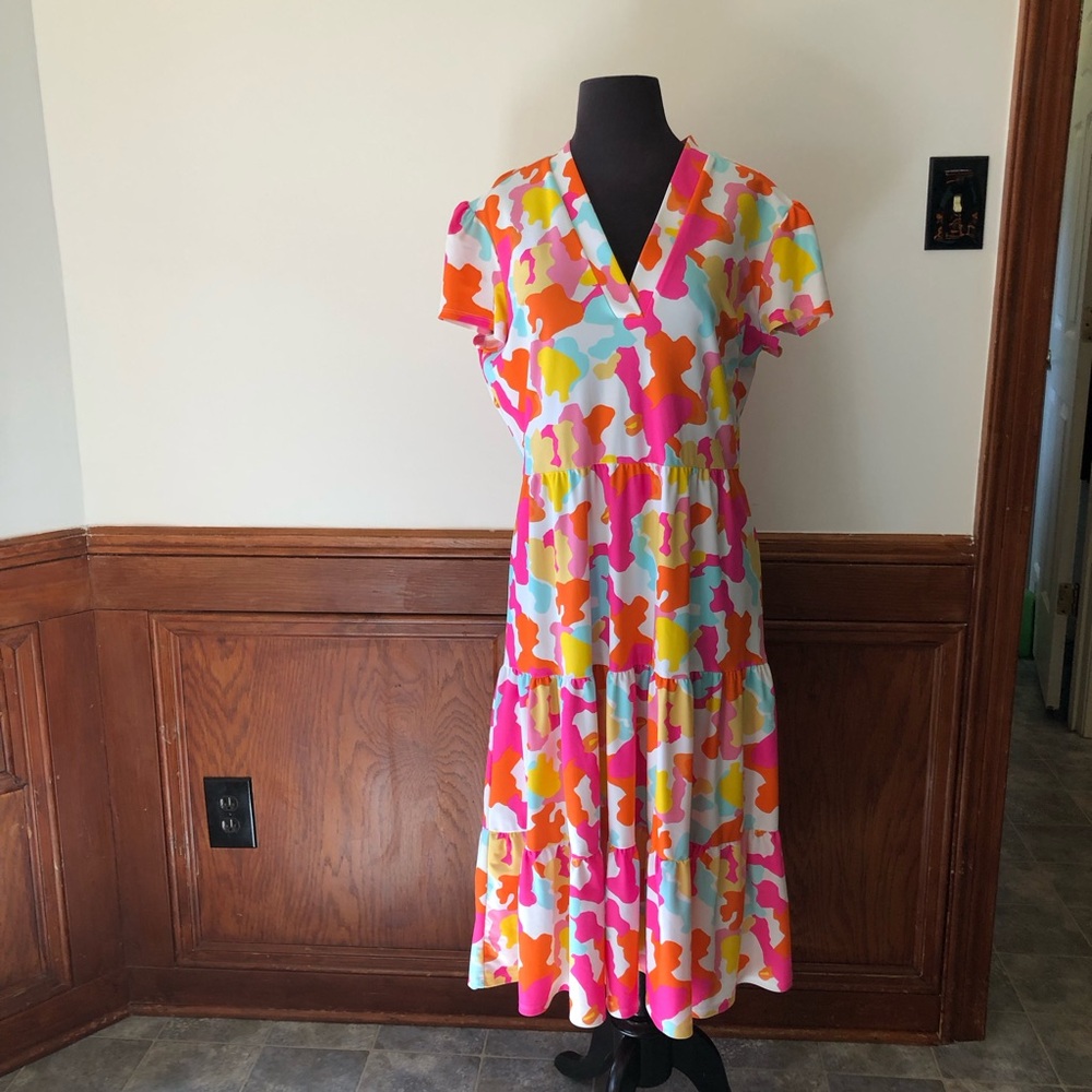 Jude Connally Libby Tiered Midi Dress